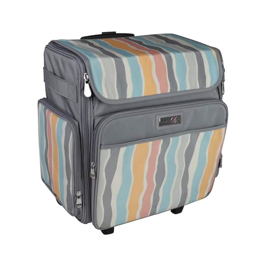 Everything Mary Gray Stripes Rolling Craft Bag